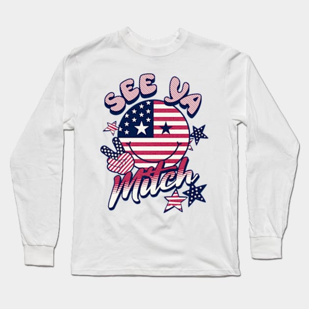 See Ya Mitch Funny Patriotic American Senator Political Long Sleeve T-Shirt by Lavender Celeste